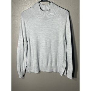 Banana Republic Women's Soft Knit Collared Sweater Lightest Gray Size M Vietnam